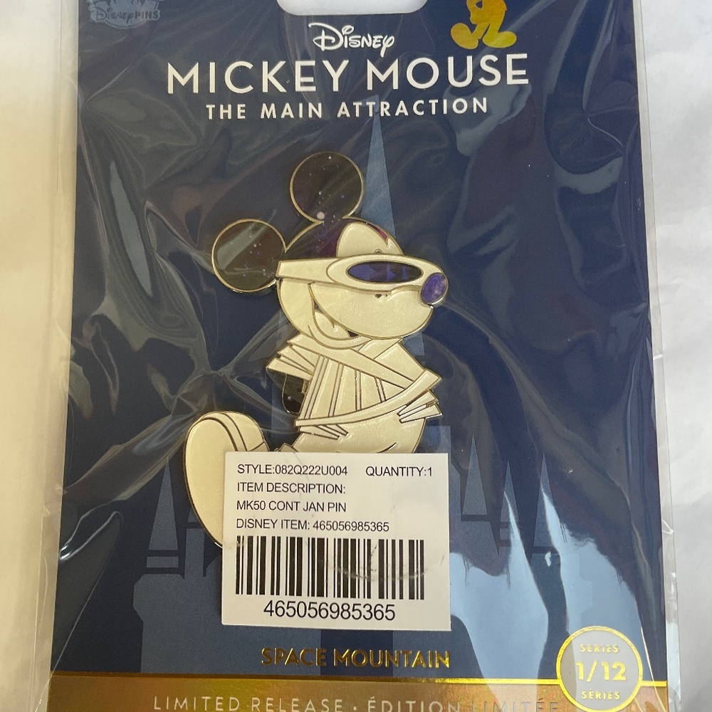 Disneys Mickey space mountain limited pin